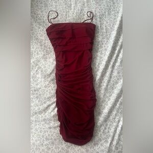 Princess Polly Red Ruched Dress